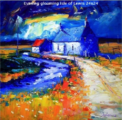 Evening gloaming Isle of Lewis 24x24  SOLD